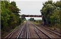 Footbridge to the footpath at Northway