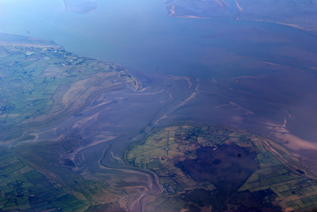 Cardurnock and the Solway from the air