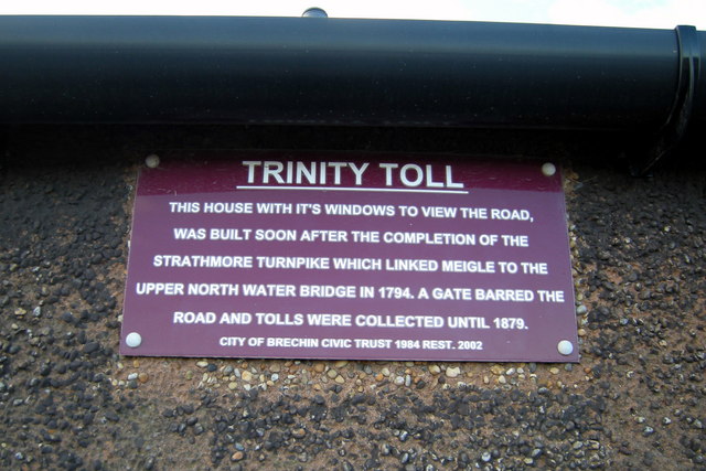 Plaque depicting Trinity Toll, Trinity Village near Brechin