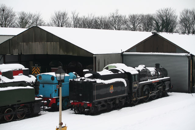 Mid-winter scene of Wansford sidings