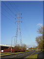 Giant pylon, Meadows Road, Newport