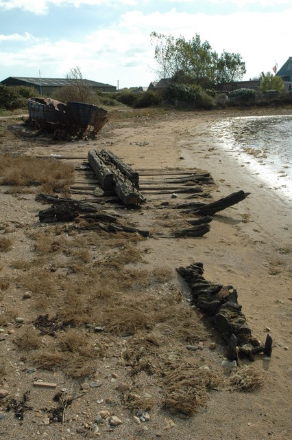 Wrecks on the Duver side of Bembridge Harbour