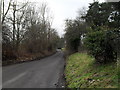 Lane heading north from the lych gate at St Nicholas, Kingsley