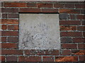 Memorial to a former church warden on the south wall at St Nicholas, Kingsley