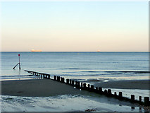 SZ5880 : Breakwater, Shanklin Beach, Isle of Wight by Christine Matthews