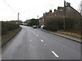 Approaching a row of houses on the A71