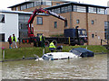 Retrieving a sunken boat from the Foss Dyke