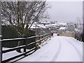 Snowy lane, Edenfell Cottages