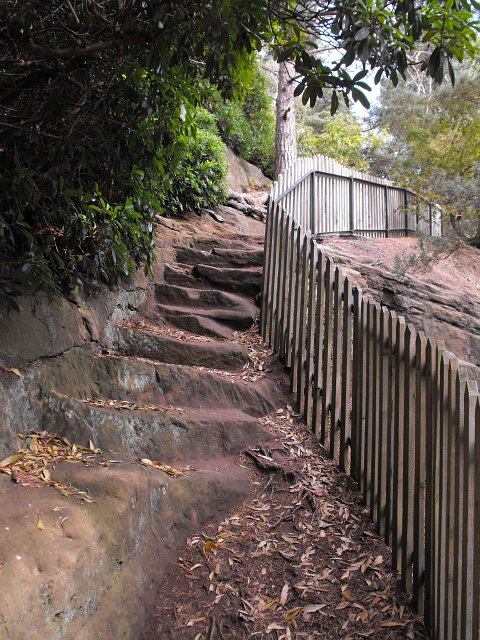 Steps up from Kynaston's Cave