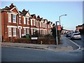 Houses on Romsey Road, at the corner of Grange Road