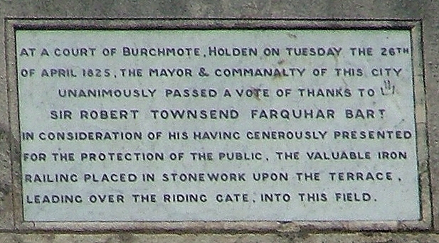 Inscription on  the  Monument on Dane John's Mound, Canterbury