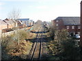 The view east from the bridge next to Birchgrove railway station, Cardiff