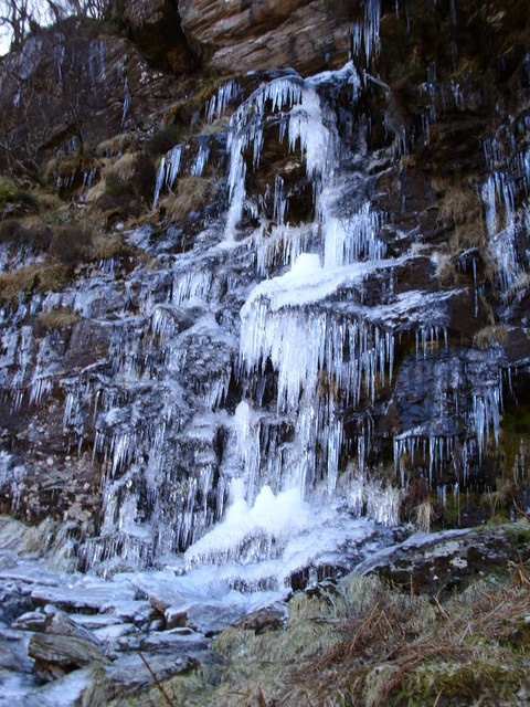 Ice fall in Glen Ogle