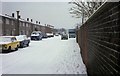 SU5803 : Bridgemary under snow (1985) - Montgomery Road (1) by Barry Shimmon