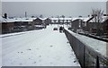 SU5803 : Bridgemary under snow (1985) - Bridge in Gregson Avenue by Barry Shimmon