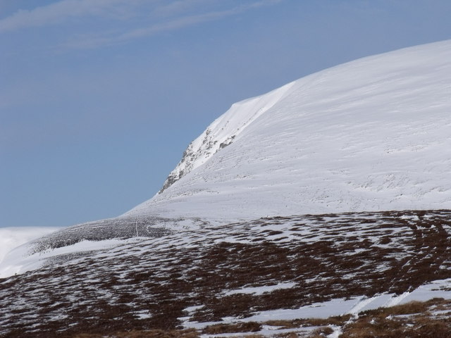 The summit ridge of Meall na Spianaig looking north