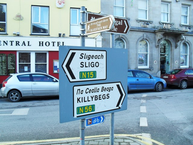 Signs in The Diamond, Donegal