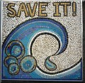 Mosaic wall panel, Hornsey Recycling Centre