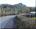 Mirror on sharp bend in New Road, Caerleon