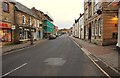 Crewkerne: Market Street at dusk