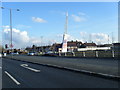 Speke Boulevard and entrance to Speke Retail Park.