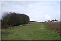 Footpath climbing Caldbec Hill