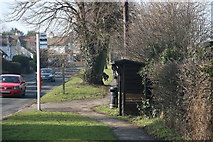 TQ5259 : Bus Stop, Pilgrim's Way West by N Chadwick