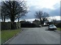 Church End with Within Way on left. Hale Village.