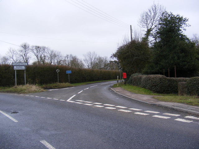 Crowfield Road, Stonham Aspal & East End Road Postbox
