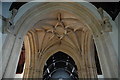 SP1039 : Vaulting, Willersey Church by Philip Halling