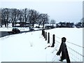 J3692 : Snow on the Carrickfergus Road, Ballyclare by Dean Molyneaux