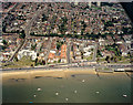 Aerial view of Southend seafront: Westcliff and Palmeira Arches