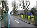 Tree-lined entrance to Whitchurch High School, Cardiff