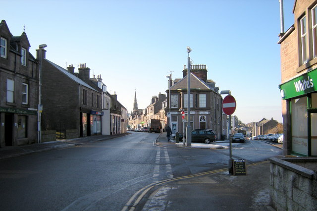 East High Street, Forfar at its junction with Queen Street