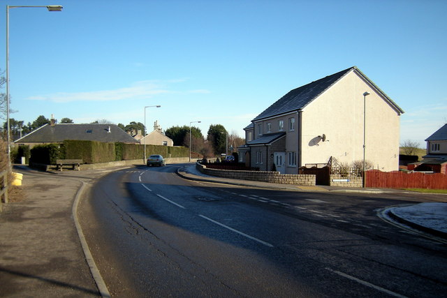 Prior Road, Forfar at its junction with Mosside View