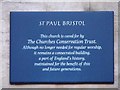 St Paul Bristol (The Churches Conservation Trust)