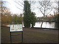 TR0161 : Information Board beside Stonebridge Pond by David Anstiss