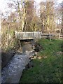 Footbridge and weir by Talton Mill