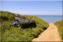 SZ3883 : Access Route to Brook Bay, Isle of Wight by Christine Matthews