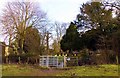 Kissing gate on the footpath into the churchyard