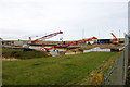 Construction work, Portobello sewage works