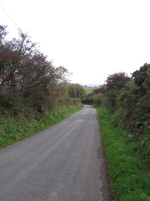 Looking down the Pen Y Rhiw road which leads to St Dogmaels