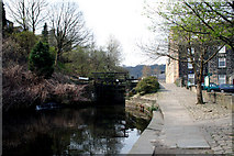 SD9324 : Todmorden, Yorkshire:  Shop Lock No 18,  Rochdale Canal by Dr Neil Clifton