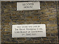 Dedication stone on Elgood House