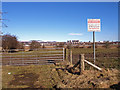 Access to farmland from Flures Avenue, Inchinnan