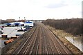 NZ4820 : Railway tracks near Metz Bridge (view west) by Philip Barker