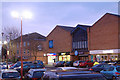 Daventry: Bowen square shops at dusk