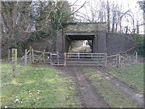 SP9599 : An old railway bridge at Wakerley by Michael Trolove