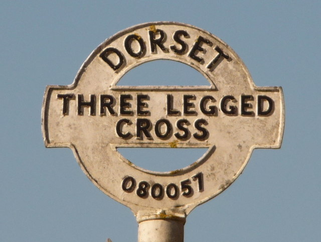 Three Legged Cross: signpost detail