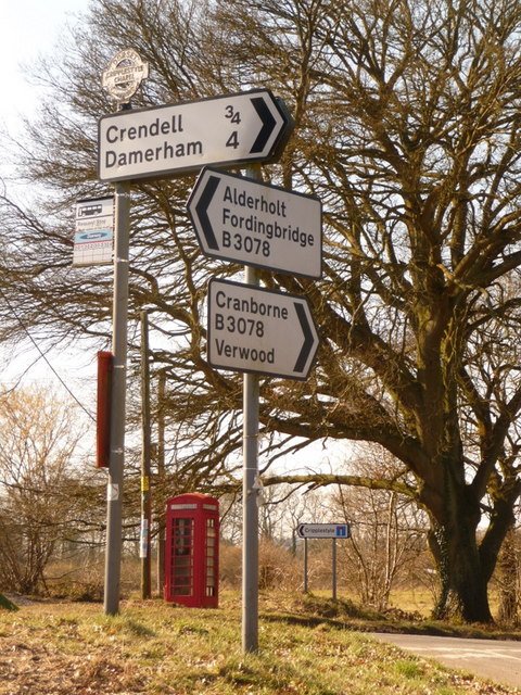Cripplestyle: road signs at village centre